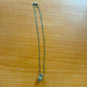 Vintage silver necklace with pearl charm